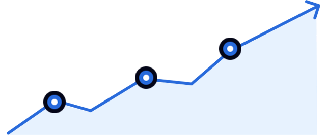 A line graph with a positive upward trend, showing how you can track your chill social media growth with our panel.